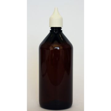 PET lahvička 215 ml s kapátkem hnědá