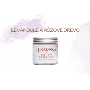 Wikarska - Sněhový deodorant růžové dřevo a levandule 78g (200 aplikací)