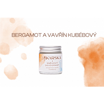 Wikarska - Sněhový deodorant bergamot a vavřín kubébový 38g (100 aplikací)