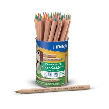 Šestihranná pastelka Lyra - Giants, Čtyřbarevná